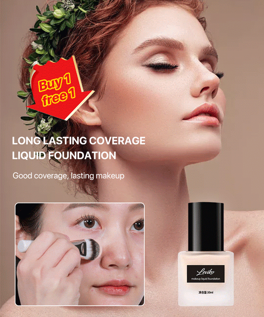 【BUY 1 FREE 1】Long lasting coverage liquid foundation