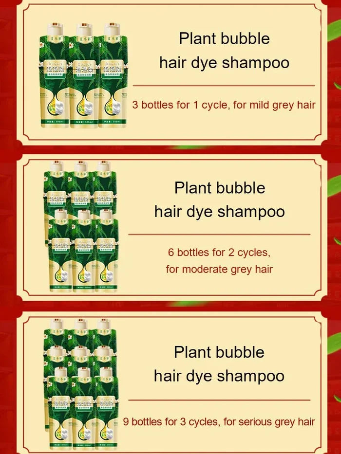 đ2024-Christmas Hot SaleđPlant Bubble Hair Dye Shampoo