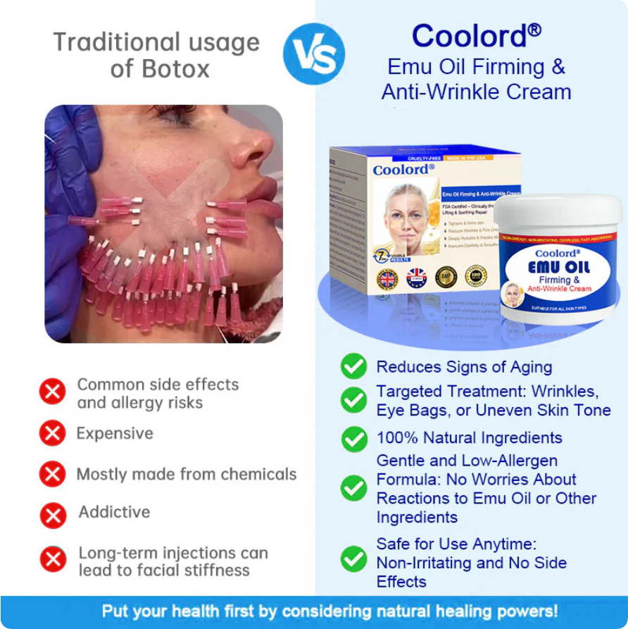 Emu Oil Firming & Anti-Wrinkle Cream 🔥 Last Day 50% Off 👩MHRA Certified – Clinically Proven Firming & Lifting & Soothing Repair 🌿