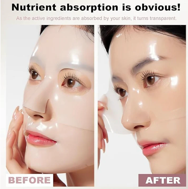 🔥Pack of Collagen Facial Mask – Compressed Anti-Aging, Hydrating & Firming Sheet Mask (Travel Size)