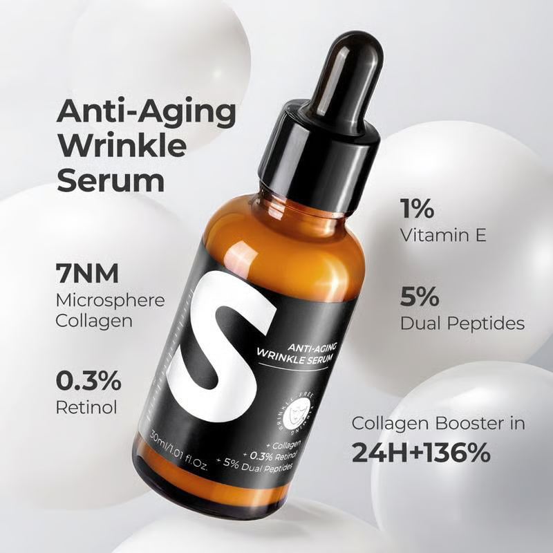 💥Retinol & Peptide Anti-Aging Wrinkle Serum, Brightening Serum for Fine Lines