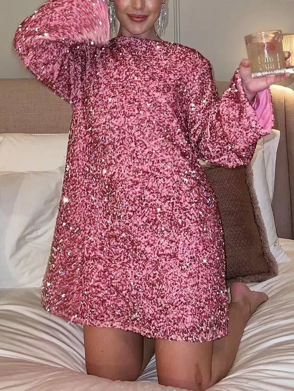 Christmas Sale đđ-49% OFF-XMAS Sequined Tie Back Midi Dress