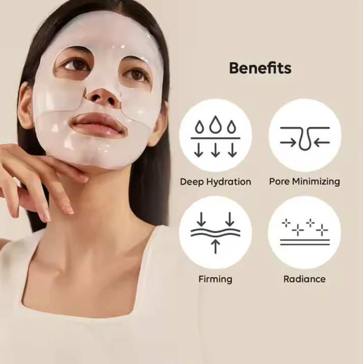 🔥Pack of Collagen Facial Mask – Compressed Anti-Aging, Hydrating & Firming Sheet Mask (Travel Size)