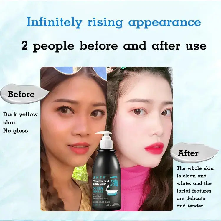 Volcanic mud shower gel