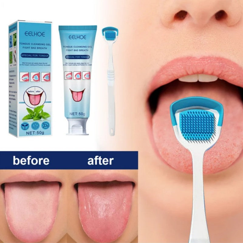 EELHOE tongue cleaning gel with free cleaner