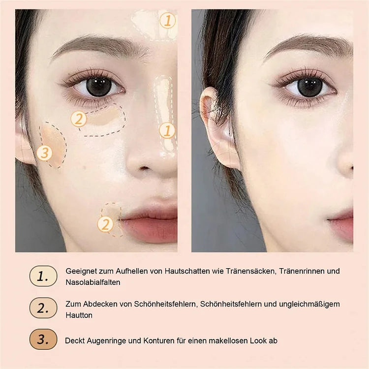 đTri-color concealer - Moisturizing and long-lastingđŠ