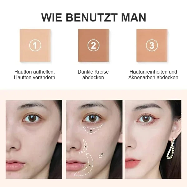 đTri-color concealer - Moisturizing and long-lastingđŠ