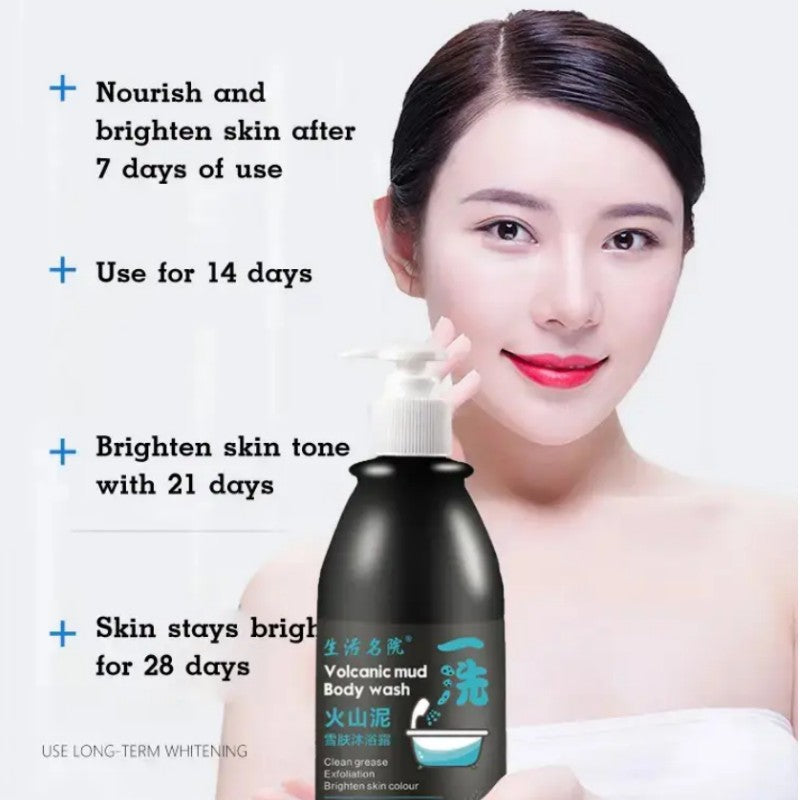 Volcanic mud shower gel