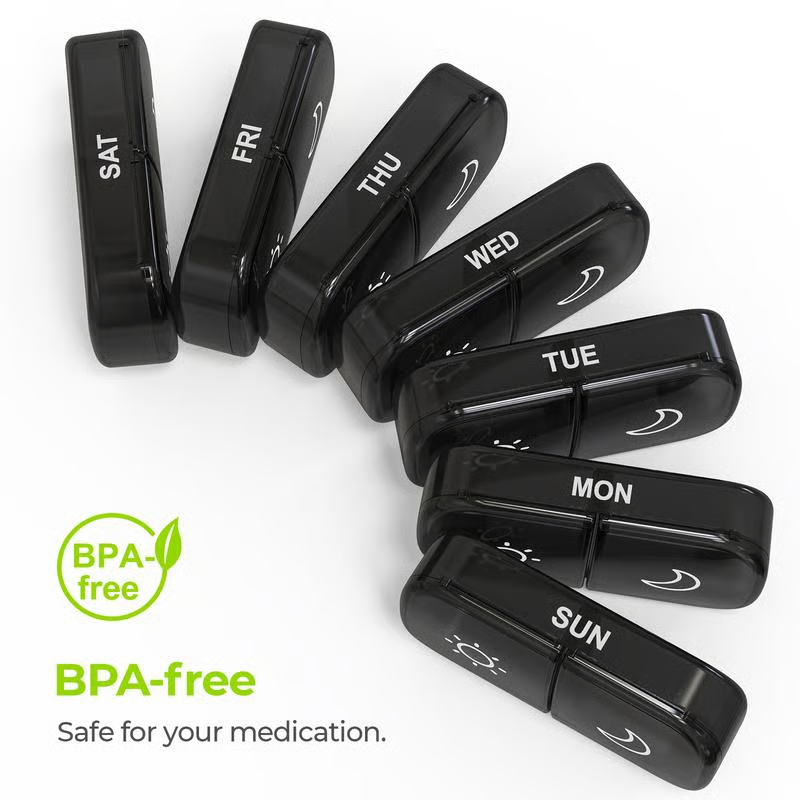 Portable Travel Pill Organizer,7-Day Pill Box