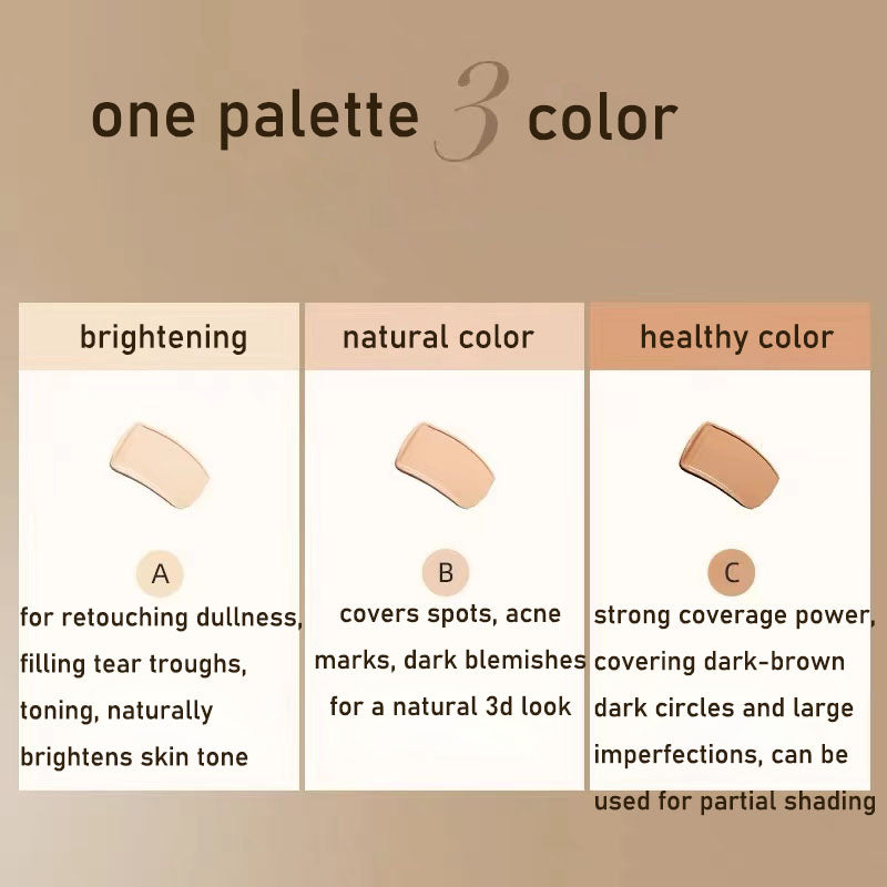 3-In-1 Contouring And Brighten Concealer Paletteđ„BUY 2 GET 1 FREE (3PCS) TODAY ONLY đ„