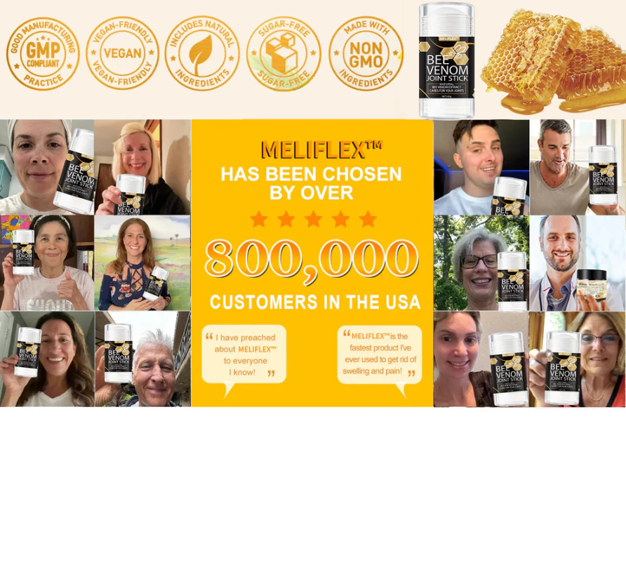 MELIFLEX™ Bee Venom Joint Cream: Gentle for Sensitive Skin, Safe Pain & Inflammation Relief