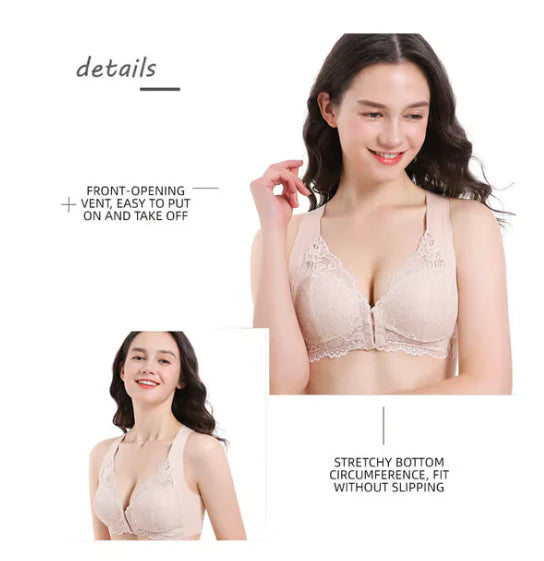 Bra For Women Front Closure 5D Beauty Back Sports Comfy Bra