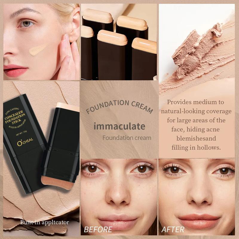 💥Dual-Ended Eraser Foundation Stick: Conceal & Highlight
