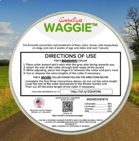 Waggiem-Natural Anti-Flea, Tick,& MosquitoCollar(Safest 8+ MonthsProtection)