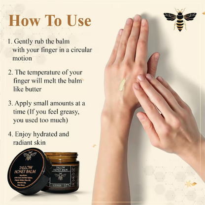 Beef Tallow Beeswax and Honey Face Moisturizer