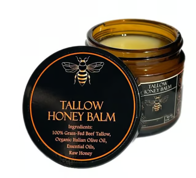 ⏳Organic Grass-Fed Beef Tallow Balm with Raw Honey