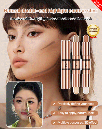 Natural double-end highlight contour stick