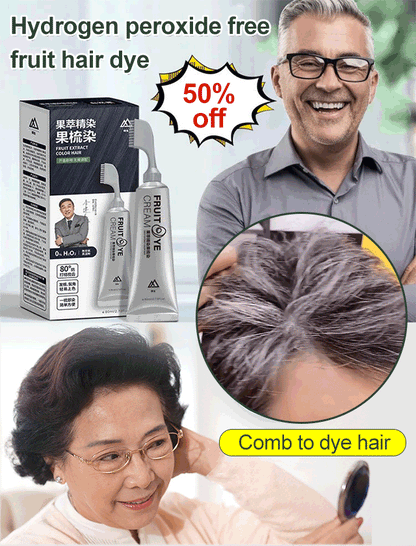 Hair dye cream with comb,combing your hair is dyeing your hair