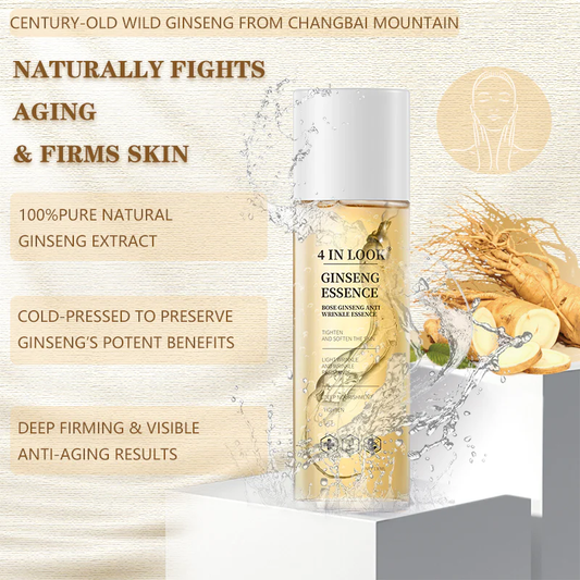 [Hoygi]Natural Ginseng Anti-Aging Hydrating Essence Water – 100% Wild Ginseng from Himalayas, Deep Moisture & Wrinkle Care for All Skin Types Firming Skincare Serums Moisturizer Gentle