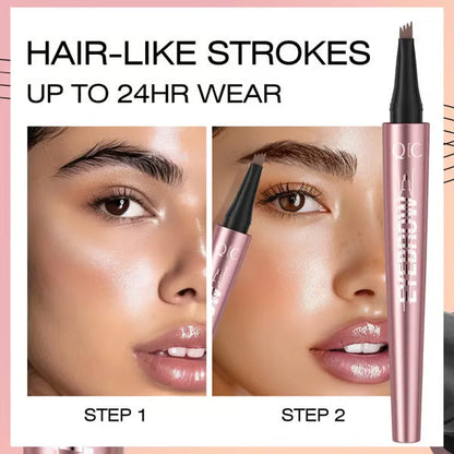 🎁Last Day Buy 1 Get 1 Free✨Waterproof Micro-Fork Eyebrow Pencil, Long-Lasting Brow Pen for Natural Hair-Like Strokes