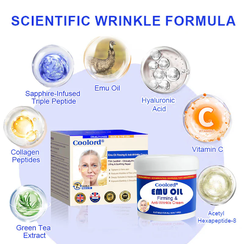 Emu Oil Firming & Anti-Wrinkle Cream 🔥 Last Day 50% Off 👩MHRA Certified – Clinically Proven Firming & Lifting & Soothing Repair 🌿