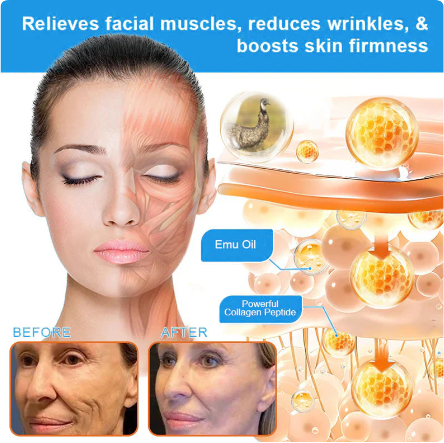 Emu Oil Firming & Anti-Wrinkle Cream 🔥 Last Day 50% Off 👩MHRA Certified – Clinically Proven Firming & Lifting & Soothing Repair 🌿