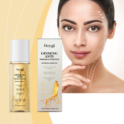 [Hoygi]Natural Ginseng Anti-Aging Hydrating Essence Water – 100% Wild Ginseng from Himalayas, Deep Moisture & Wrinkle Care for All Skin Types Firming Skincare Serums Moisturizer Gentle