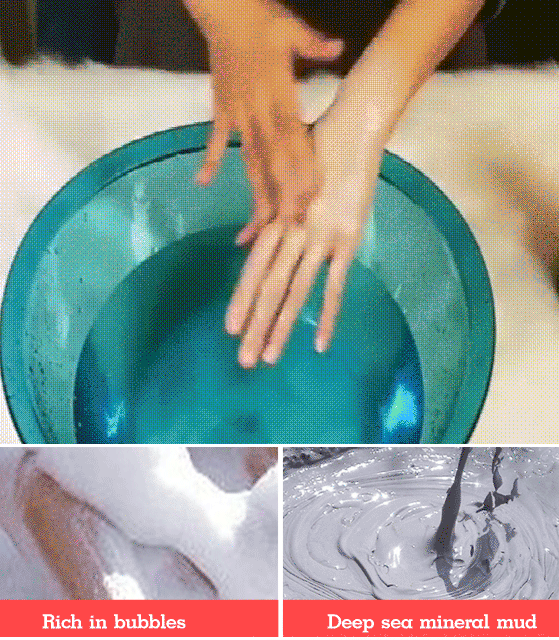 Volcanic mud shower gel