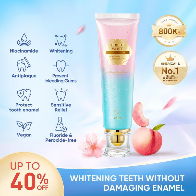 ✨🦷 Niacinamide Whitening Toothpaste - For Healthier, Whiter Teeth!