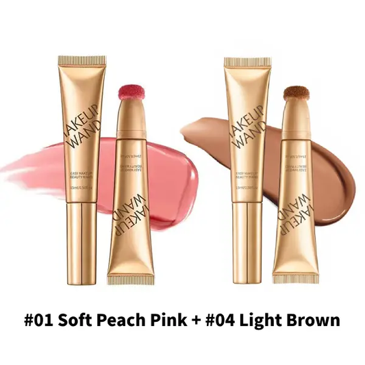 🎁💖Blush Wand & Contour Wand Duo 💖No Animal Testing & Sls-Free & Suitable For Vegetarians