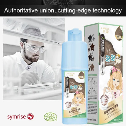 Natural plant extract bubble hair dye