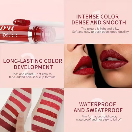 ❤️10Pcs Liquid Matte Matt Lipstick Set, Long Lasting Lipstick 24 hour Waterproof Lip Gloss