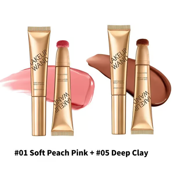🎁💖Blush Wand & Contour Wand Duo 💖No Animal Testing & Sls-Free & Suitable For Vegetarians