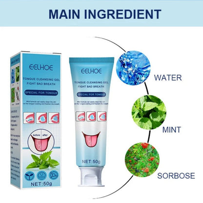 EELHOE tongue cleaning gel with free cleaner