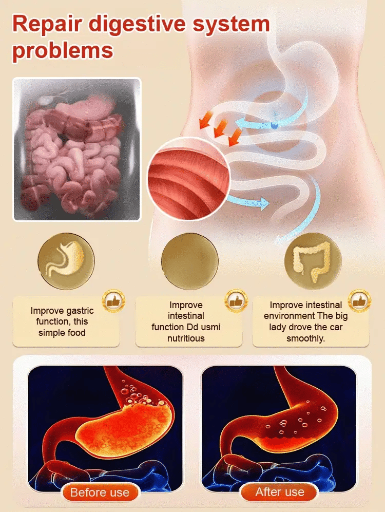[Gastrointestinal problems cured with a single touch] Medical antipyretic gel for promoting qi circu