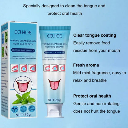 EELHOE tongue cleaning gel with free cleaner