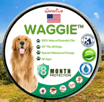 Waggiem-Natural Anti-Flea, Tick,& MosquitoCollar(Safest 8+ MonthsProtection)