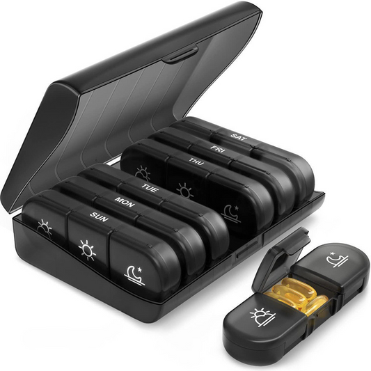 Portable Travel Pill Organizer,7-Day Pill Box
