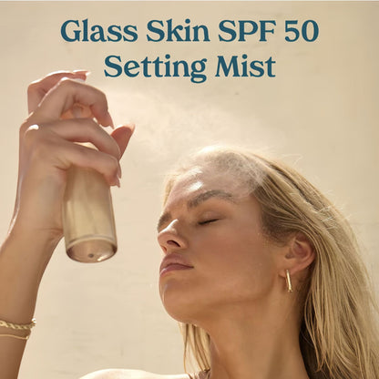 🏆️Sunglaze Setting Mist – Sheer SPF 50 ☀️💦