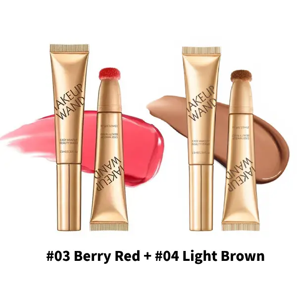 🎁💖Blush Wand & Contour Wand Duo 💖No Animal Testing & Sls-Free & Suitable For Vegetarians