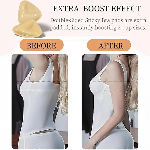 🔥Last Day 40% OFF🔥Sticky Bra Inserts - Washable & Reusable, Instant Lift🔥(Latex-free and Allergy-friendly)