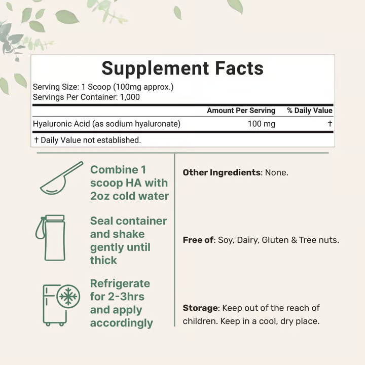 🔥LAST DAY 49%OFF🔥Micro Hyaluronic Acid Powder, DIY Facial Serum, Skin Hydration Care Formula