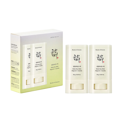 Beauty of Joseon  Matte sun stick : Mugwort + Camelia Double Pack
