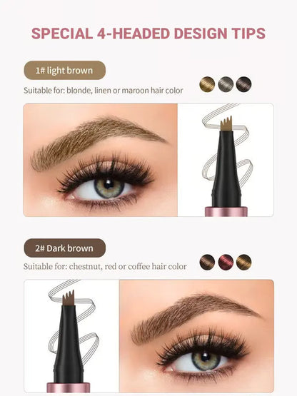 🎁Last Day Buy 1 Get 1 Free✨Waterproof Micro-Fork Eyebrow Pencil, Long-Lasting Brow Pen for Natural Hair-Like Strokes